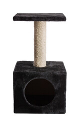 Small cut-out black cat tree
