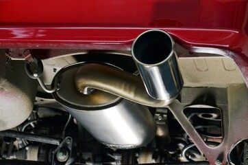 New generation of sportive mufflers. Oval or round Car Exhaust Tailpipe chromed made of stainless...