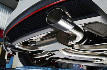 New generation of sportive mufflers. Oval or round Car Exhaust Tailpipe chromed made of stainless...