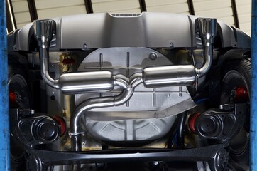 New generation of sportive mufflers. Oval or round Car Exhaust Tailpipe chromed made of stainless...