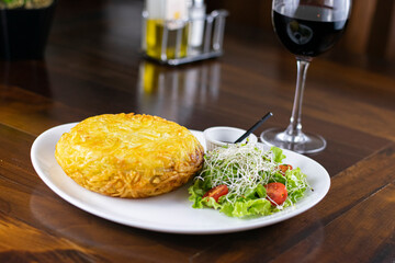 Rosti with salad