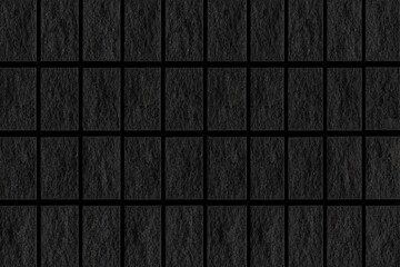 Black stone brick texture and background ,Wall dark brick wall texture background.