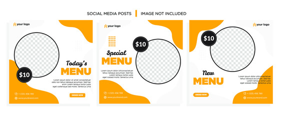 Food Social Media Post Sale Template Collection