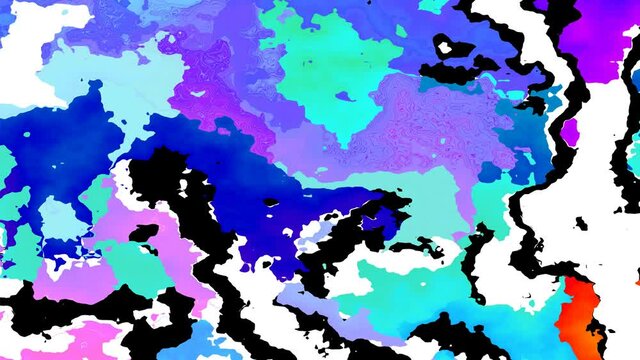 Fast animation of color spots, animated abstract background, digital art