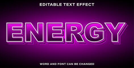 Text effect style energy