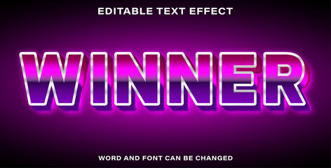 Text effect style winner