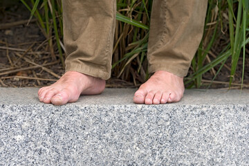 Bare feet of a man