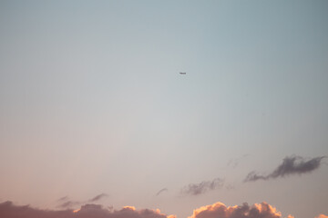 Sunset with clouds in mexico city