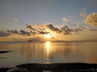 sunset over the sea