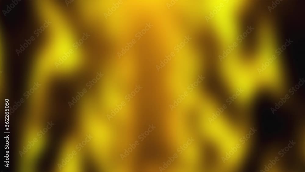 Poster computer generated a gold blur backdrop. 3d rendering of defocused wavy spots