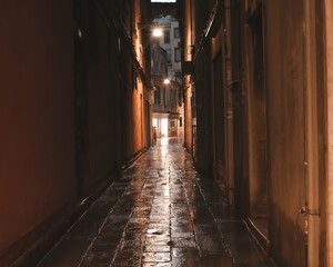 Hallway in the city of venice italy