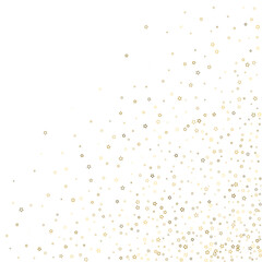 Gold Glitter Stars. Luxury Shiny Confetti.