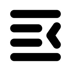 Increase paragraph icon - vector illustration . indent, text, format, typography, font, icons .