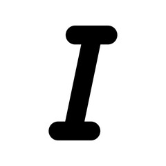 Italic text icon - vector illustration . font, format, typography, letter, icons .