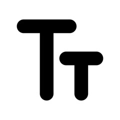 Edit text icon - vector illustration . caps, font, typography, edit, small, icons .