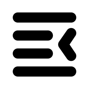 Increase paragraph icon - vector illustration . indent, text, format, typography, font, icons .