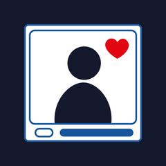 Redes sociales modernas en tonos azules oscuros