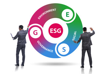ESG concept as environmental and social governance with business