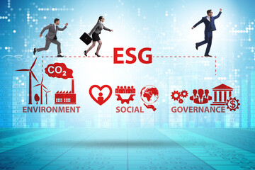 ESG concept as environmental and social governance with business