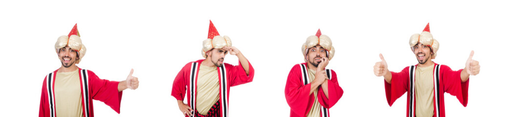Wizard in costume isolated on the white