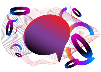 Isolated Abstract background with dynamic waves. Modern colored Sale banner template design on white. Trendy vector poster