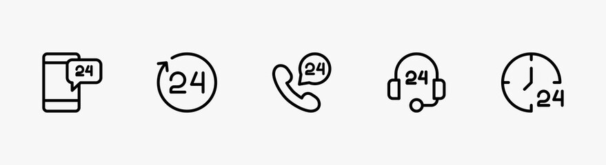 24 Hours Support Icon