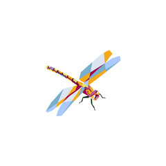 abstract background shaped dragonfly style pop art.
WPAP