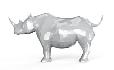 White polygonal rhinoceros