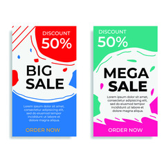 Social media template. Great vector for sales promotions, product marketing, online stores, web, discount coupons etc.