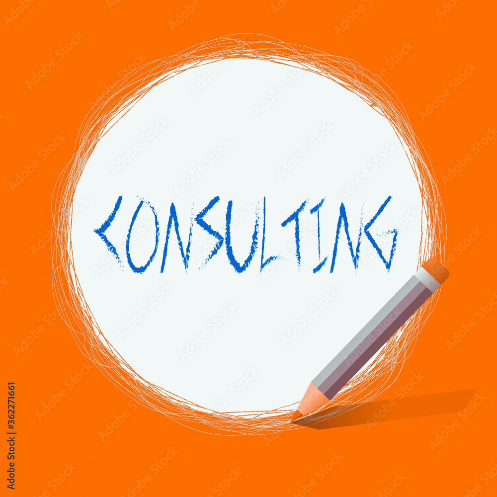 Poster text sign showing consulting. business photo text engaged in giving expert advice to experts or tech