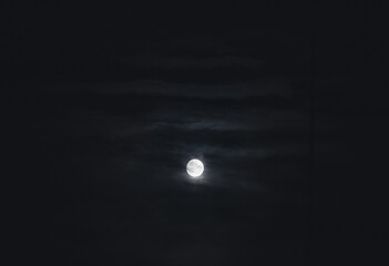 full moon in the dark