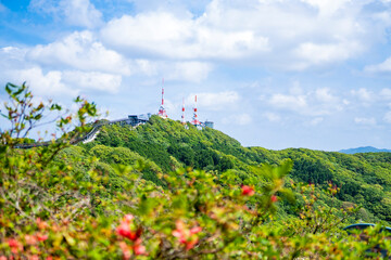 都市風景　長崎市　稲佐山公園から望む展望台