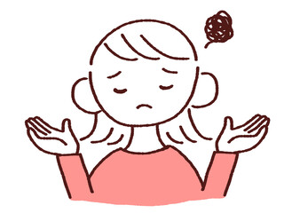 両手を上げて呆れる若い女性