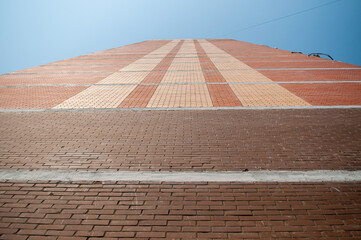 red brick wall