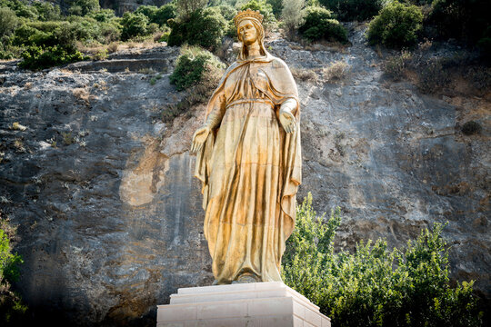 Virgin mary statue, on the way to virgin mary house. Ephesus, Izmir TURKEY