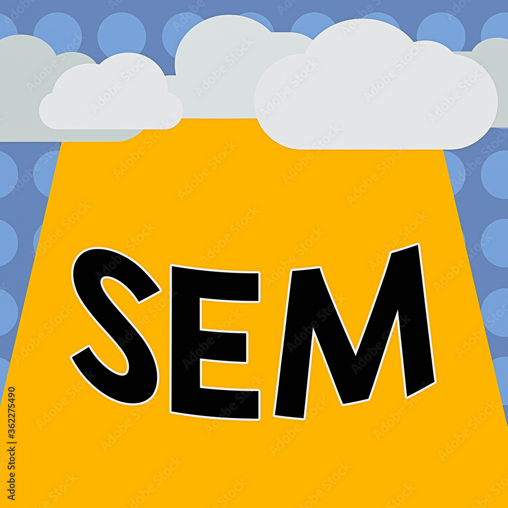 Poster conceptual hand writing showing sem. concept meaning search engine marketing internet marketing invo