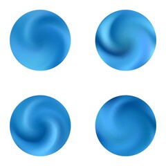 Collection with round gradient backgrounds.