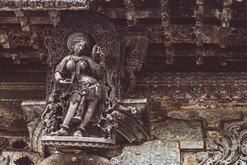 Holy indian god shiva and parvati sculpture from ancient India