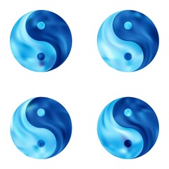 Kit of chromatic backgrounds with yin yang.