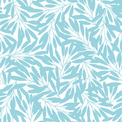 Seamless pattern of a leaf designed simply,
