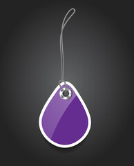 purple glossy price tag