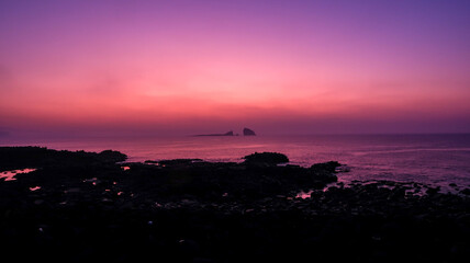 제주 석양과 밤하늘