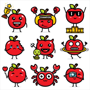 design vector set of apples
