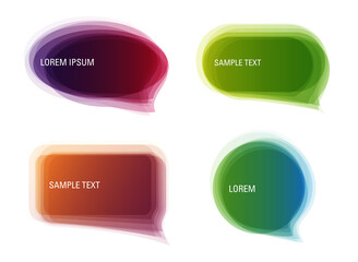 set of colorful speech bubbles vector
