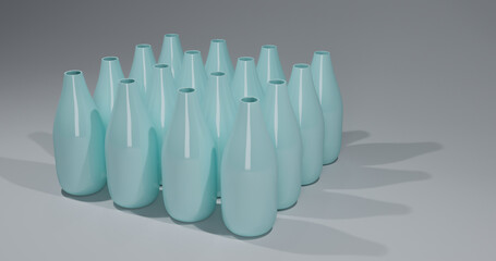 	
3D render Of ceramic Bottle on isolated background.	
