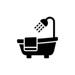 bathtub icon vector symbol template