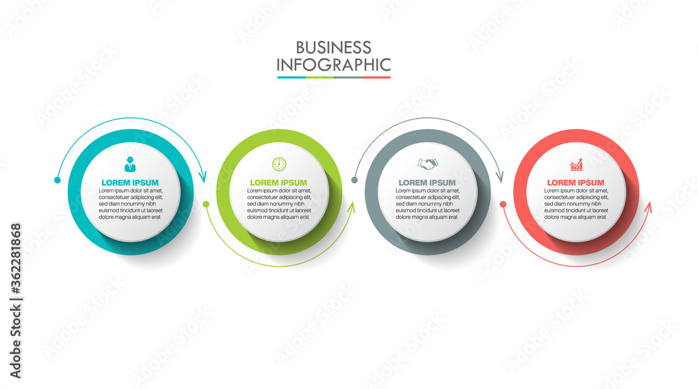 Wall mural business data visualization. timeline infographic icons designed for abstract background template mi
