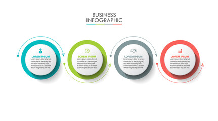 Fototapeta premium Business data visualization. timeline infographic icons designed for abstract background template milestone element modern diagram process technology digital marketing data presentation chart Vector