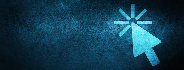 Click cursor icon Special Blue Banner Background - obrazy, fototapety, plakaty