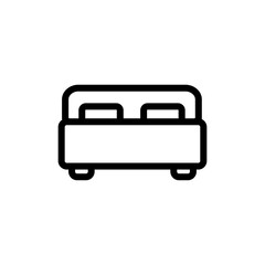bed icon vector symbol template
